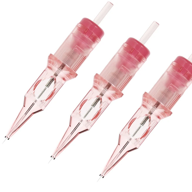 Different PMU needle cartridge types for brows lips and eyeliner