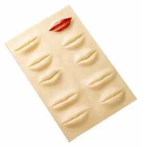 3D Rubber Practice skin Mat for Eyebrow , Eyeliner and Lip Permanent makeup Practice
